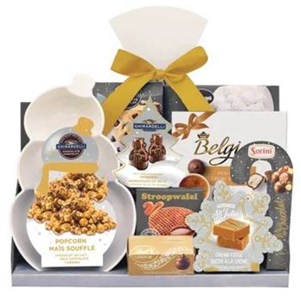 Winter Joy Gift Set With Assorted Chocolates, Popcorn, And Snacks