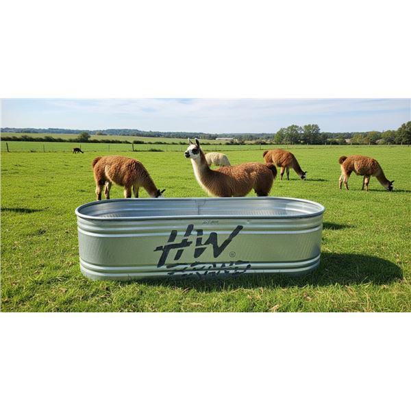 HW Brand Model RE328 8′ Round-End Stock Tank, 3′ Wide