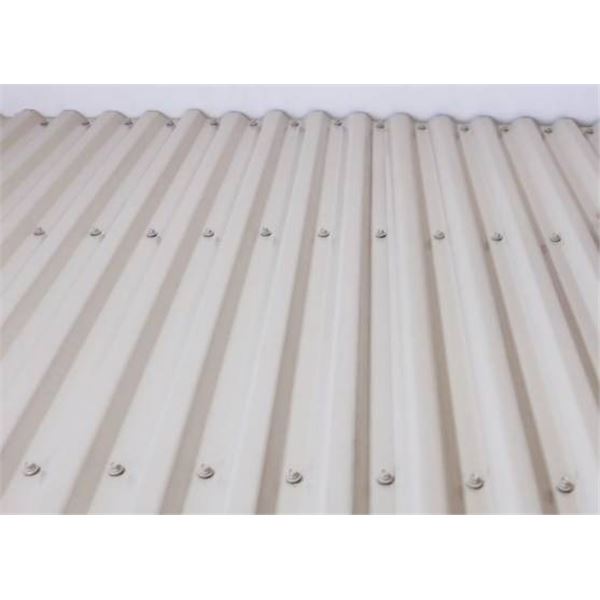 Lot of 10 panels of Tuftex UltraVinyl Corrugated Panels, 26″x10 ft, Opaque Tan