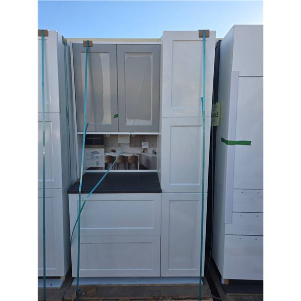 Modular Kitchen Cabinet Units, Grey and White, 83x46x26 Dimensions
