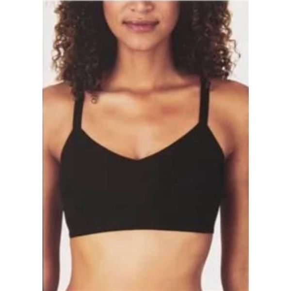 Halston 2-Pack Seamless Bra in Size M/M Black & Nude