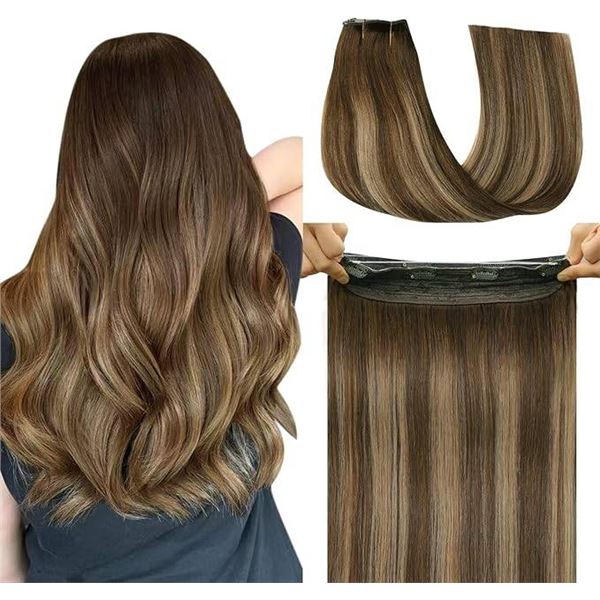 Safireny Human Hair Extensions, 18-inch (#4P27)
