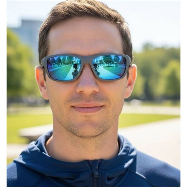 Wiley X WX Climb Matte Grey Frame with Captivate Pol Blue Mirror Lenses