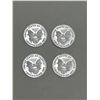 Image 1 : Four 1/10 oz Silver Rounds with Walking Liberty Design