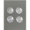 Image 2 : Four 1/10 oz Silver Rounds with Walking Liberty Design