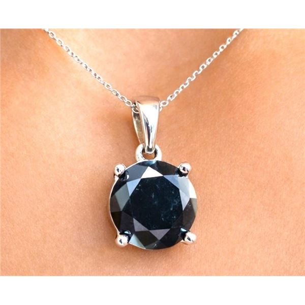 $1200, 10K(0.69g),  BLACK DIAMOND (1CT) SOLITAIRE  PENDANT, appraised value $1200
