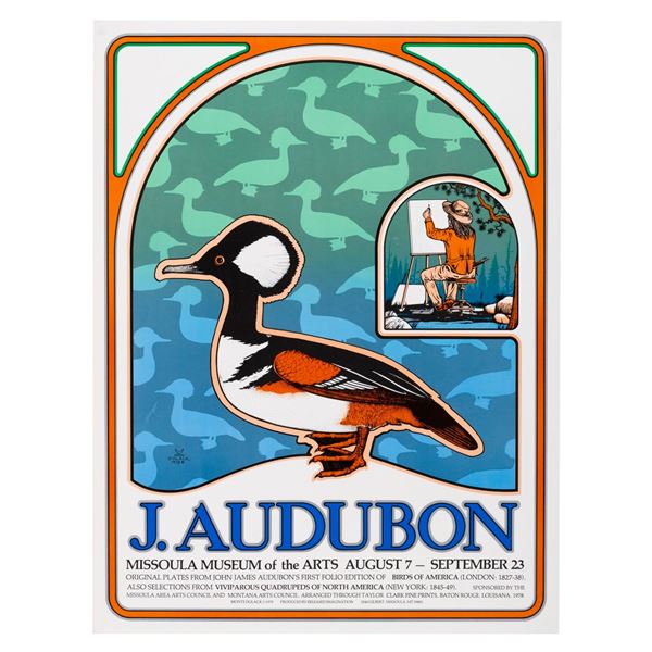 A Missoula Museum Audubon Exhibit Poster by Monte Dolack.