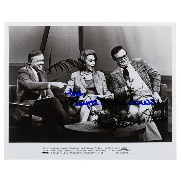 A Jayne Meadows & Steve Allen-Signed "Over Easy" Publicity Photo.