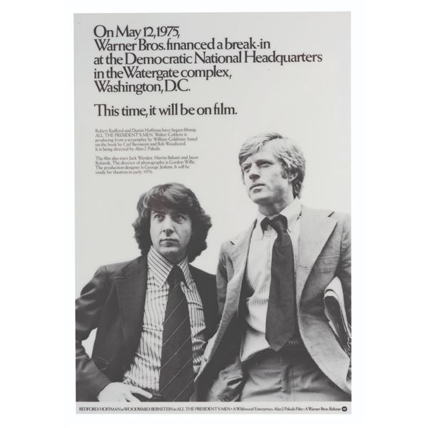 An "All The President's Men" Production Ad Page.