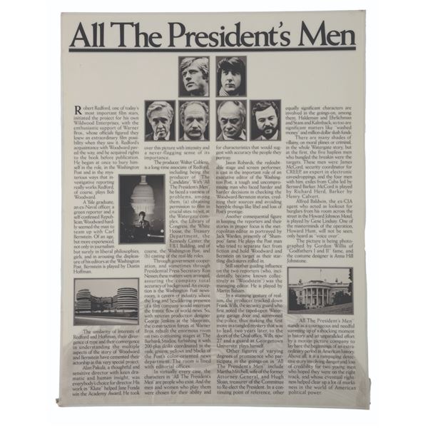 "All the President's Men" Poster Proof.
