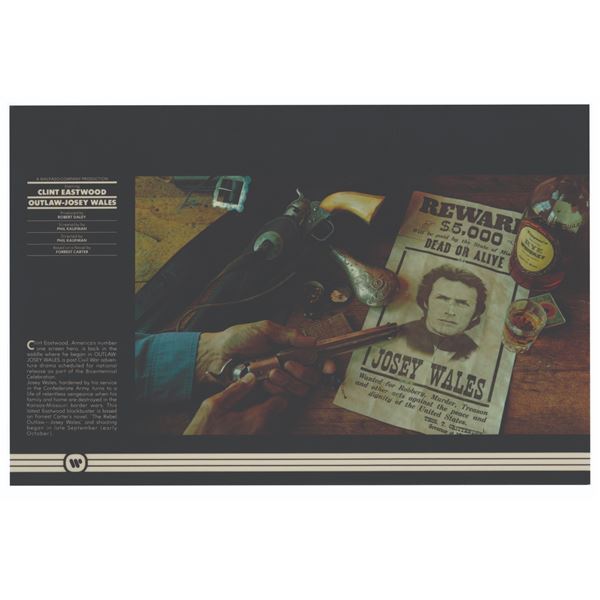 An "Outlaw Josey Wales" Pre-Release Ad Page.