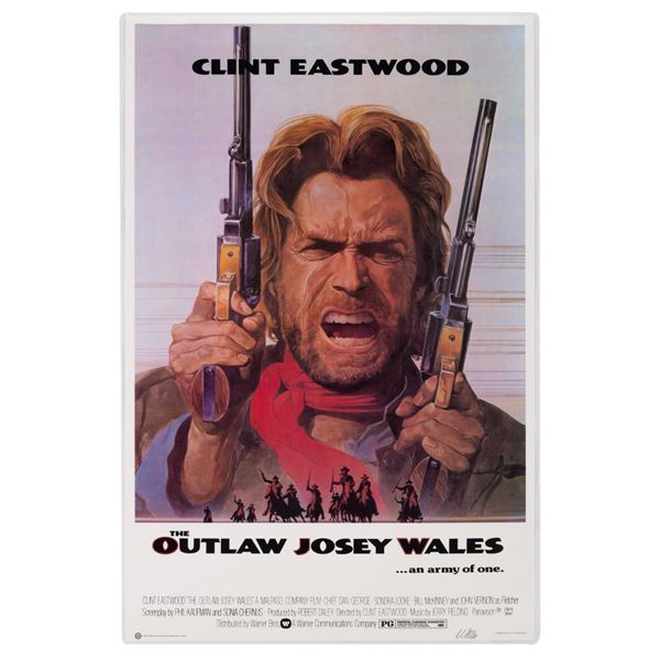 A "The Outlaw Josey Wales" Merchandise Poster Sample.