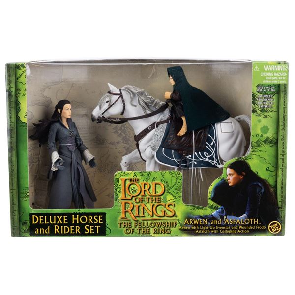 A "Lord of the Rings: The Fellowship of the Ring" Arwen and Asfaloth Deluxe Horse and Rider Set