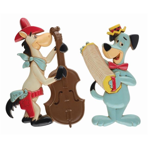 Huckleberry Hound & Quick Draw McGraw Wall Plaques.