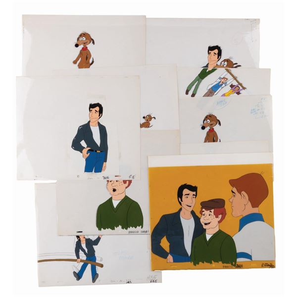 A "Fonz and the Happy Days Gang" Production Cel and Drawing Collection.