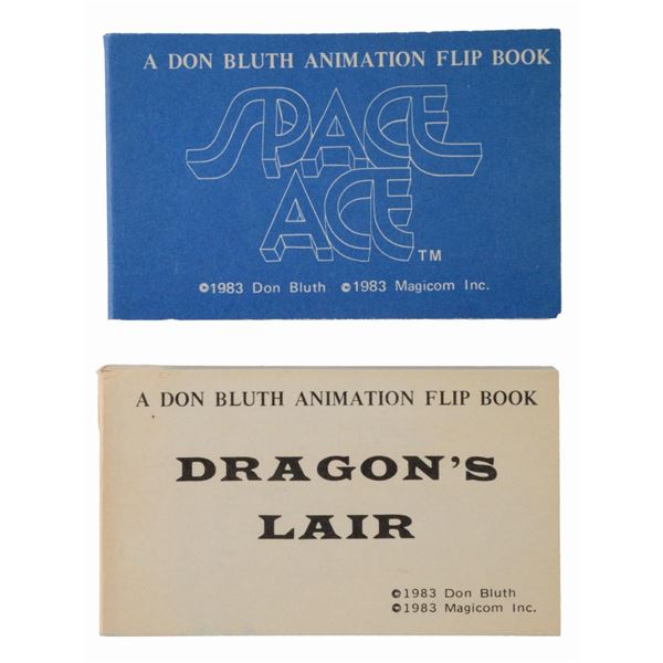 A Pair of Don Bluth "Dragon's Lair" and "Space Ace" Flip Books.
