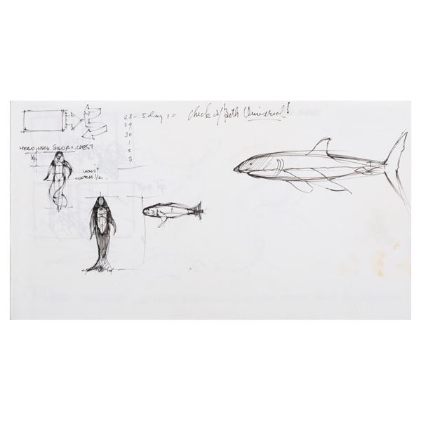 A Set of "Shark Tale" Concept Sketches.