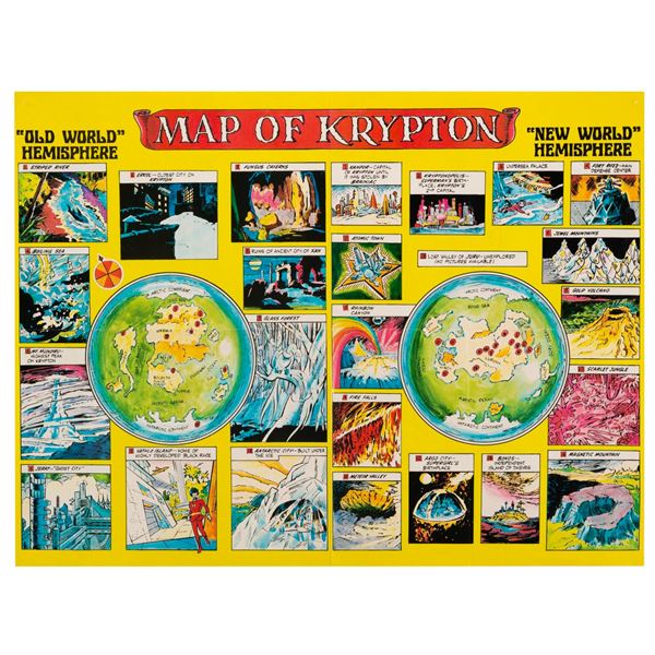 A Map of Krypton Comic Book Insert.