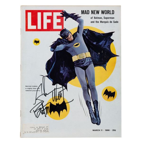 An Adam West-Signed "Batman" 1966 LIFE Magazine.