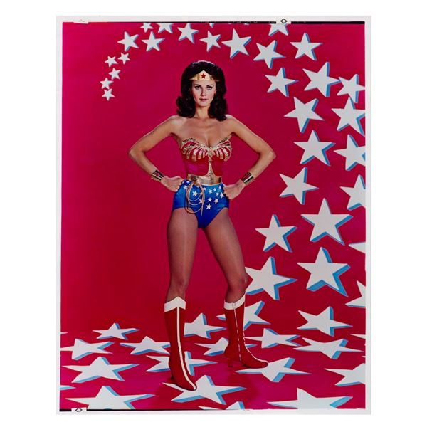 A Large Lynda Carter Wonder Woman Ad Agency Photo.