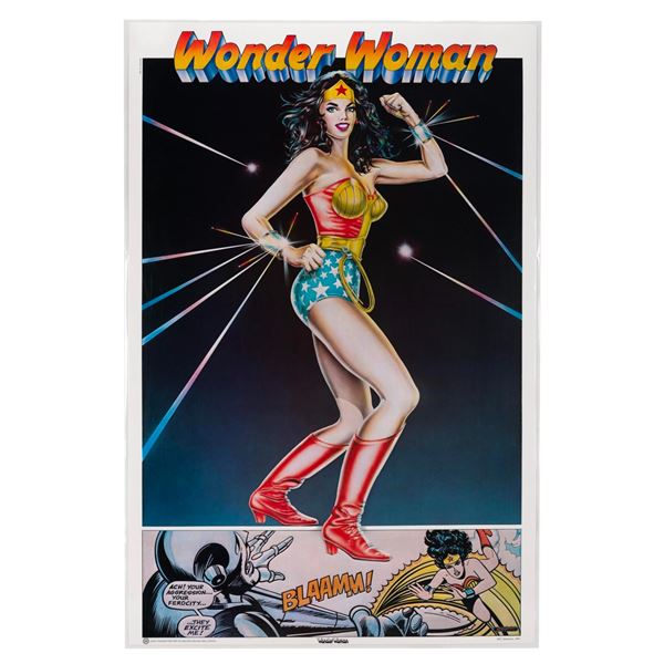 A 1977 Wonder Woman Laminated Poster.