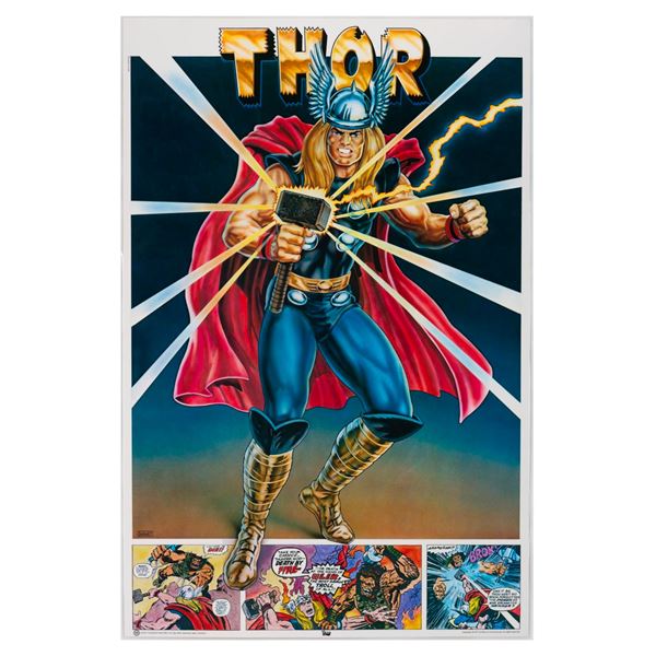 A 1977 Laminated Thor Poster.