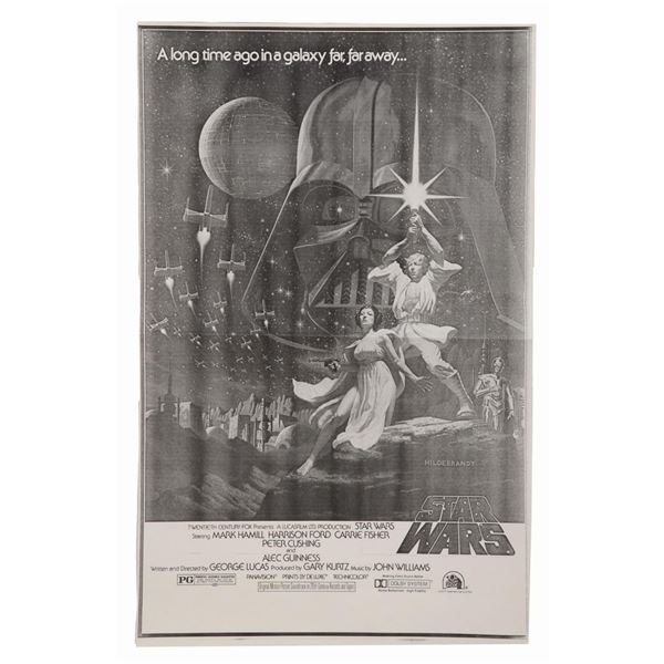 A Large "Star Wars" Poster Art Production Photocopy.