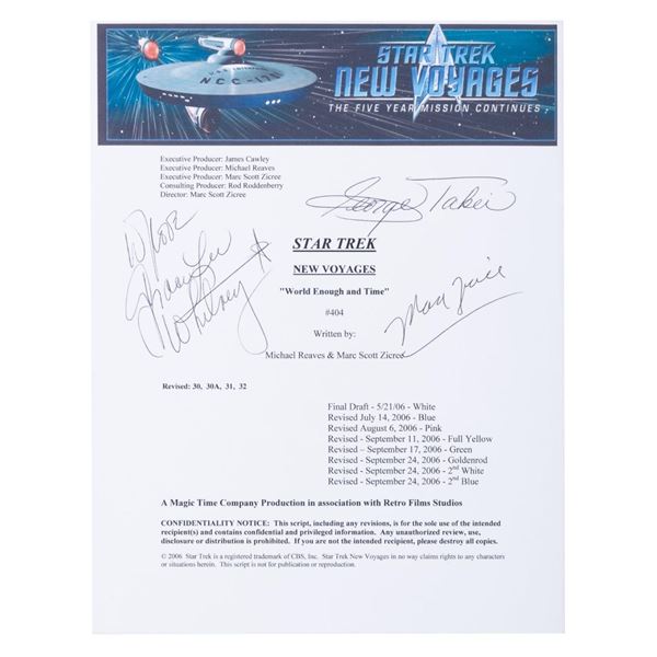 A Multi-Signed "Star Trek: New Voyages" Script Cover.