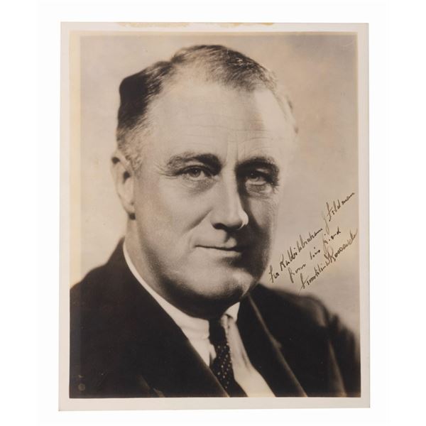 A President Franklin D. Roosevelt Signed Photo.