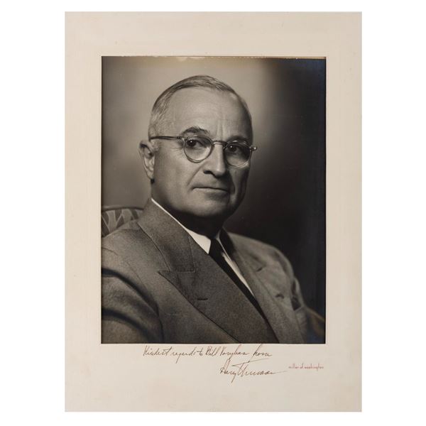 A President Harry Truman Signed Photo.