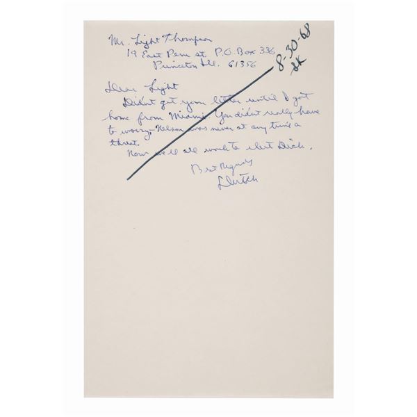 A President Ronald Reagan Signed Letter.