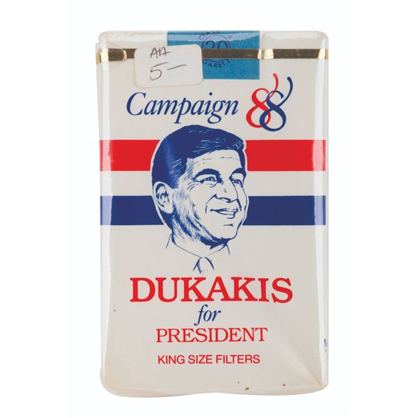 A Sealed Pack of Dukakis for President Cigarettes.