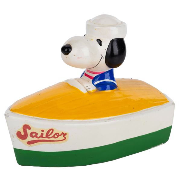 A Snoopy Boat Bank.