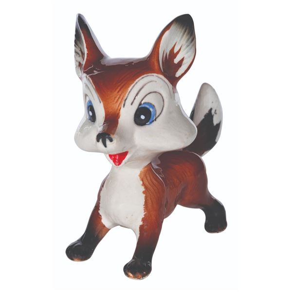 A Japanese Ceramic Fox Figure.