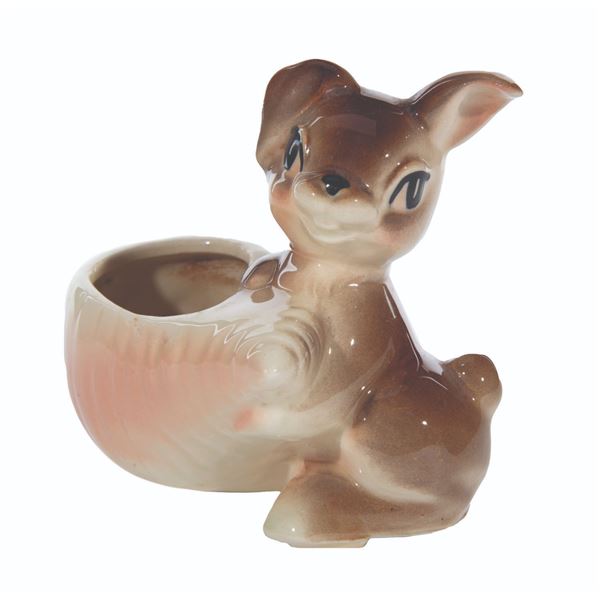 A Mid-Century Rabbit Ceramic Planter.