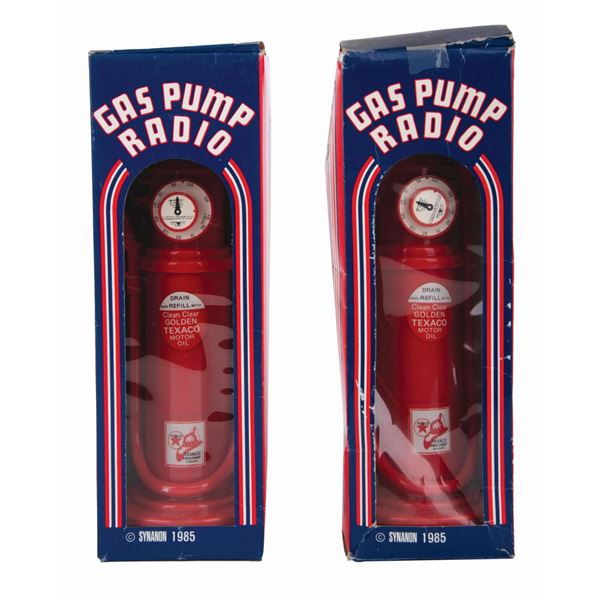 A Pair of Texaco Gas Pump AM FM Radios.