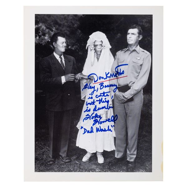 A Don Knotts as Barney Fife Signed Photo.
