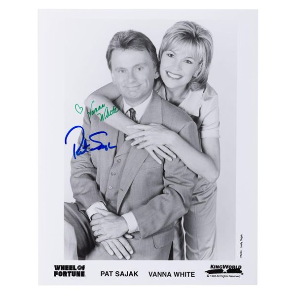 A Pat Sajak and Vanna White Signed "Wheel of Fortune" Photo.