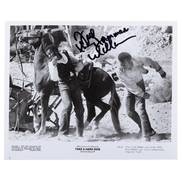 A Fred Williamson-Signed "Take a Hard Ride" Publicity Photo.