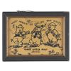 Image 3 : A 1933 Reliance Three Little Pigs Glass Enamel Picture.