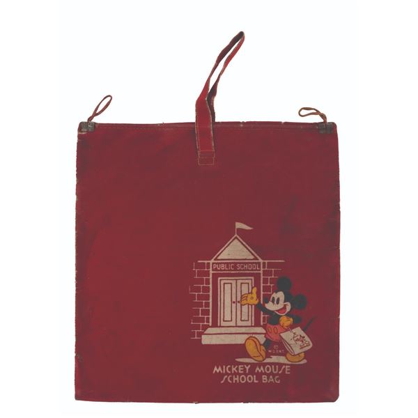 A 1930s Skipper Mickey Mouse School Bag.
