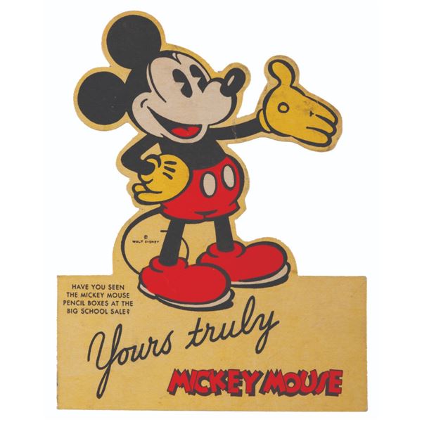 A Dixon Mickey Mouse Store Display Sign.