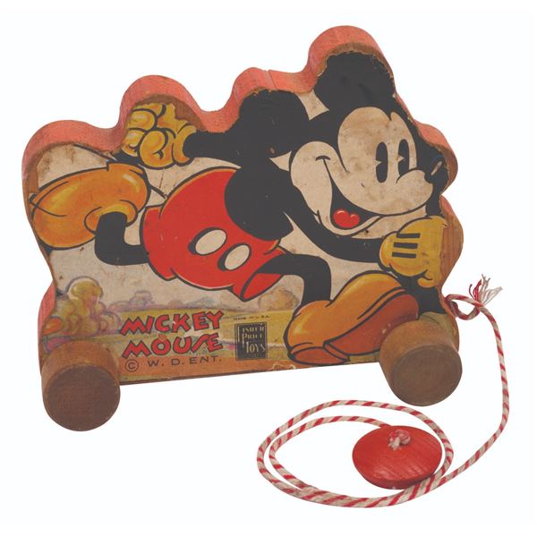 A Rare Early Fisher Price Mickey Mouse Pull Toy.