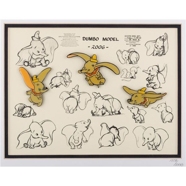A "Dumbo" 60th Anniversary Model Sheet Pin Set.
