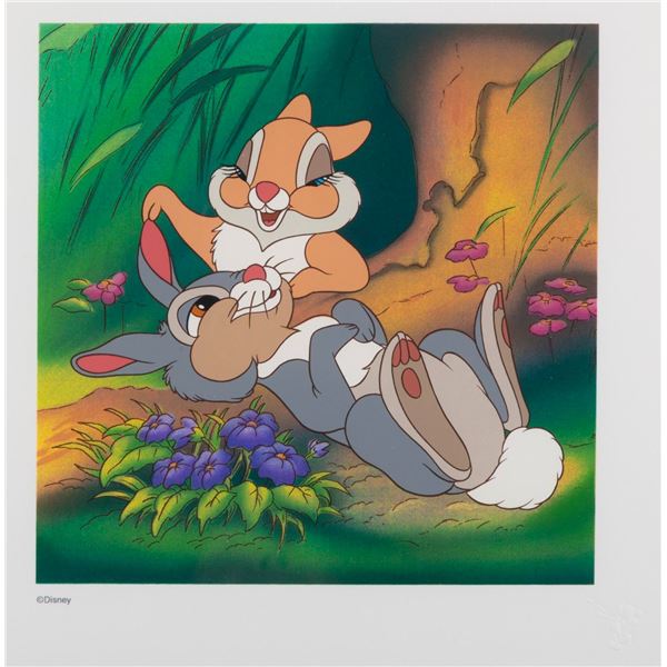 A "Bambi" Thumper and Miss Bunny Serigraph.