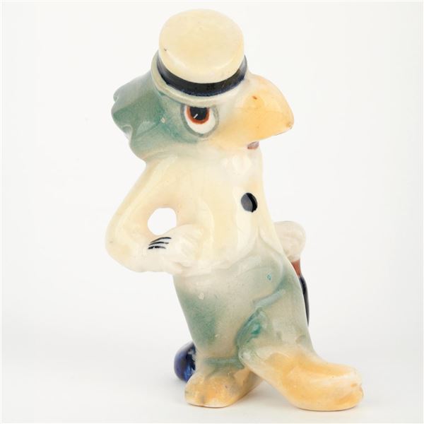 A 1940s Jose Carioca Ceramic Figurine.