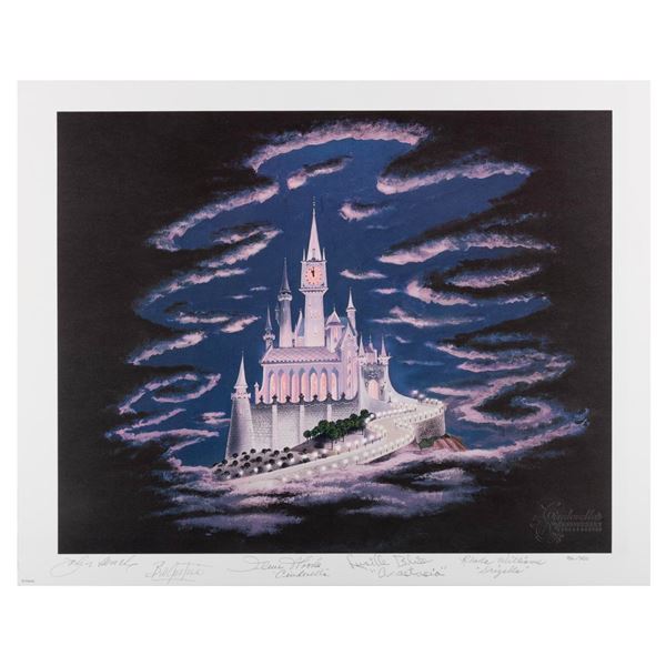 A "Cinderella" 50th Anniversary Event Castle Lithograph.