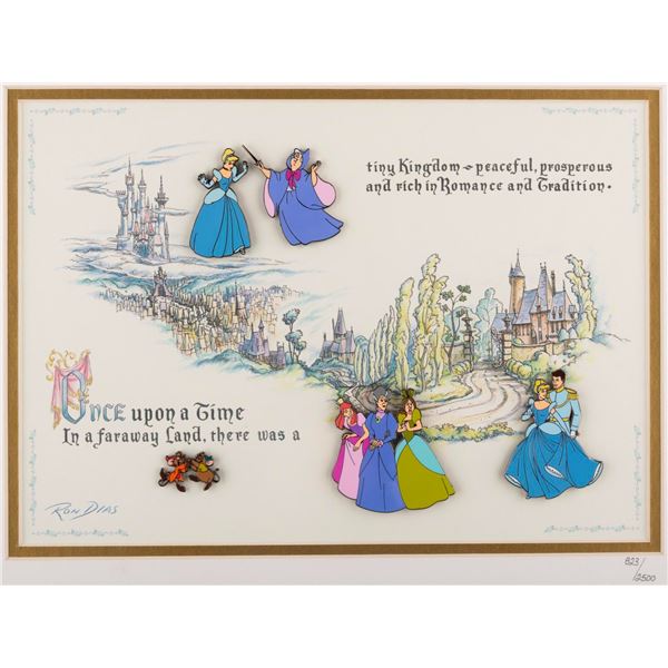 A "Cinderella" 50th Anniversary Pin Set.