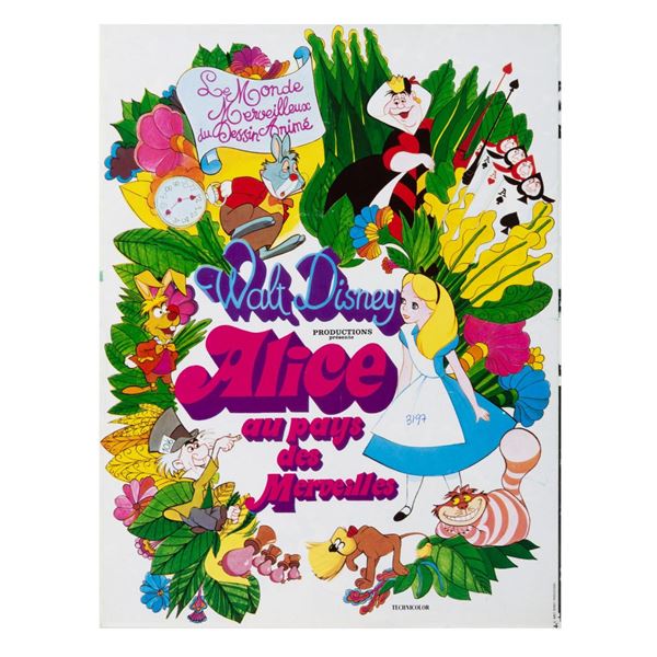 A French "Alice in Wonderland" Re-Release Flyer.