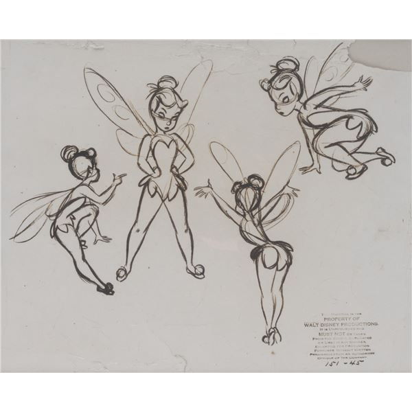A Tinker Bell Photo Print Model Sheet.